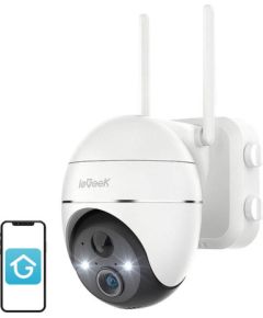 Wireless 3MP WiFi outdoor camera ieGeek ZS-GX1S white 5200mAh