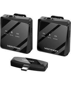 Wireless microphone x2 Vention NCBB0 USB-C (black)