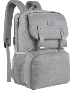 Laptop Backpack / Lunch Bag 15.6'' Matein 1161 USB Grey