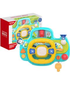 Interactive steering wheel for children (blue) Huanger HE0541