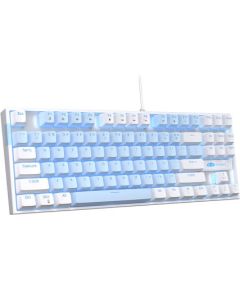 MageGee MK-STAR wired keyboard (white and blue)