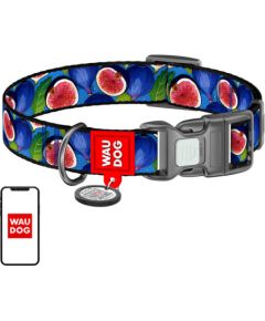 Waudog "Fig" nylon dog collar with QR code, size M