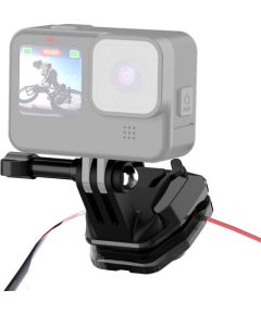 PULUZ motorcycle windshield clip for sports cameras (DJI Osmo Action 4, GoPro Hero 12, Insta360 Ace Pro / X4)(black)