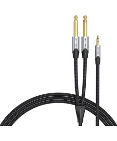 Audio cable mini jack 3.5mm to 2x jack 6.35mm male Vention BARHK 8m