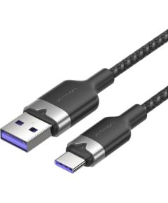 USB 2.0 A to USB-C 6A Vention CTOBH 2M cable (black)