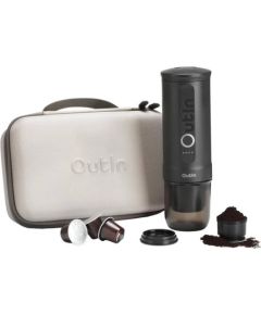 Outin Nano 7500mAh Portable Coffee Maker Set (Gray) + Protective Case
