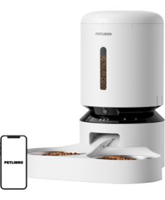 Petlibro Granary camera feed dispenser with double bowl, 5L (white)