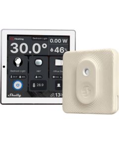Set Shelly Wall Display Control Panel (white) + BLU H&T Ivory