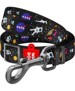 Waudog nylon dog leash, pattern "NASA21", width 20 mm, length 122 cm.