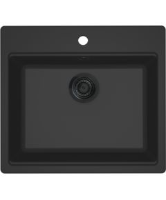 Reginox virtuves izlietne Florence 50 Tapwing, viena bļoda, 570x510 mm, nero black