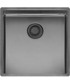 Reginox virtuves izlietne New York Comfort 40x40 (L), viena bļoda, 440x440 mm, gun metal II