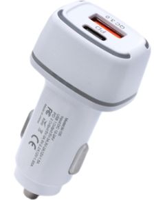 Автомобильное зарядное устройство Goodbuy M-105 QC 3.0+PD | USB-A | Type-C белое