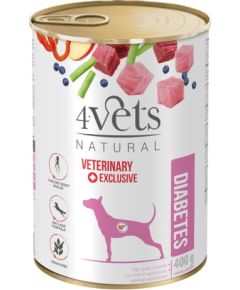 4VETS Natural Diabetes Dog  - wet dog food - 400 g