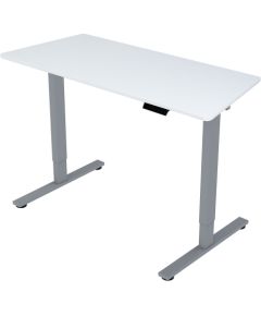 Desk ERGO FIT with 1 motor 120x68xH71,5-116cm, white/silver grey