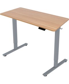 Rakstāmgalds ERGO FIT ar 1 motoru 120x68xH71,5-116cm, ozols/sudrabaini pelēks