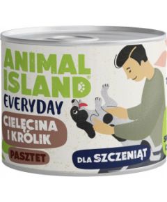 ANIMAL ISLAND Everyday cielęcina i królik dla szczeniąt puszka 185g