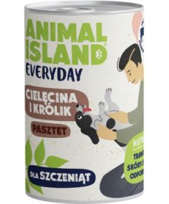 ANIMAL ISLAND Everyday cielęcina i królik dla szczeniąt puszka 400g