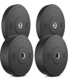 Cietgumijas svaru disku komplekts - MW-Bumper - 60 kg / 2 x 20 kg + 2 x 10 kg - Marbo Sport