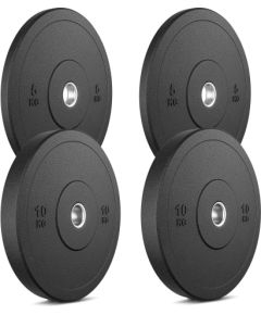 Cietgumijas svaru disku komplekts - MW-Bumper - 30 kg / 2 x 10 kg + 2 x 5 kg - Marbo Sport