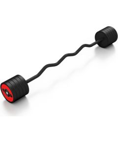 Liektais stienis ar fiksēto svaru 1 gab. Barbell 40 kg - Marbo Sport