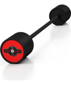 Gumijots svara stienis ar fiksētu svaru 1 gab. 55 kg - Marbo Sport