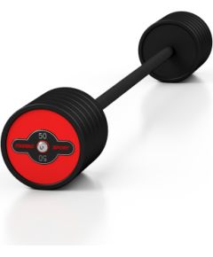 Gumijots svara stienis ar fiksētu svaru 1 gab. 50 kg - Marbo Sport