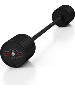 Gumijots svara stienis ar fiksētu svaru 1 gab. 55 kg - Marbo Sport