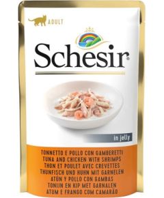 Agras Pet Foods SCHESIR Tuna and chicken with shrimp in jelly - wet cat food - 85g