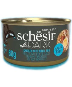 Agras Pet Foods SCHESIR After Dark Chicken fillet with quail egg in broth - wet cat food - 80g