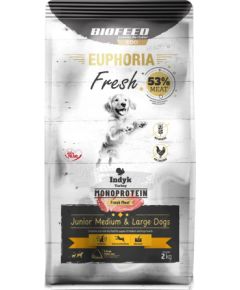 BIOFEED Euphoria Fresh Meat Junior Medium & Large Indyk Monoprotein 2kg
