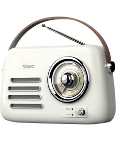 SAVIO RS-02 Portable Radio, white