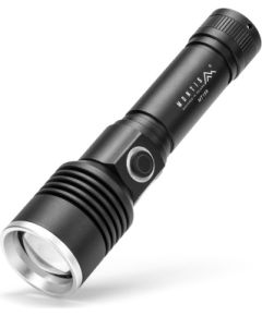 Montis Taktyczna ręczna latarka akumulatorowa LED MT158 Black Hand flashlight