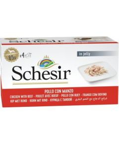 Agras Pet Foods SCHESIR Chicken with beef in jelly - wet dog food - 4 x 85g