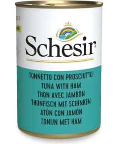 Agras Pet Foods SCHESIR Tuna with ham in broth - wet cat food - 140g