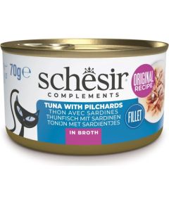 Agras Pet Foods SCHESIR in cooking broth Tuna with sardines - wet cat food - 70 g