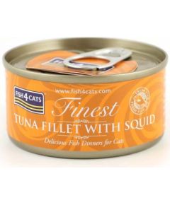 Fish4dogs FISH4CATS Tuna fillet with squid - wet cat food - 70g