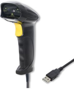 Qoltec 50876 Laser scanner 1D | USB | Black