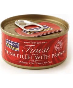 Fish4dogs FISH4CATS Tuna fillet with prawn - wet cat food - 70g