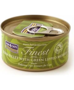Fish4dogs FISH4CATS Tuna fillet with green lipped mussel - wet cat food - 70g
