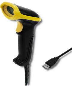 Qoltec 50867 Laser reader 1D | 2D | USB | Black