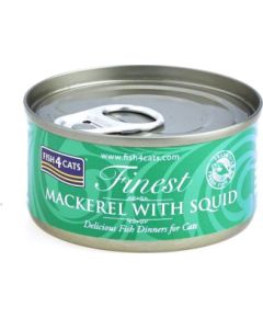 Fish4dogs FISH4CATS Mackerel with squid - wet cat food - 70g