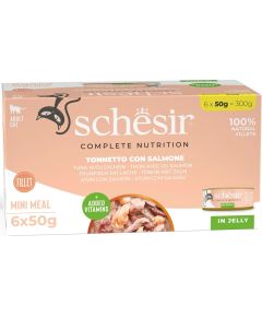 Agras Pet Foods SCHESIR Tuna with salmon in jelly - wet cat food - 6x50g