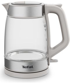 Tefal KI605B30 Elektriskā tējkanna, stikla 1.7L balta/sudraba
