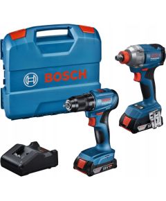 Instrumentu komplekts Bosch 06019N2123 (18V-285 + GSR 185-LI); 18 V; 2x2,0 Ah akum.