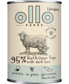 OLLO Puppy Umami Beef and Green Tripe with Duck Liver - wet dog food - 400g