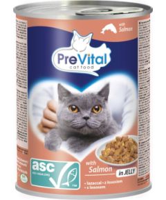 PREVITAL Cat Food with ASC salmon in jelly - wet food for cats - 415g