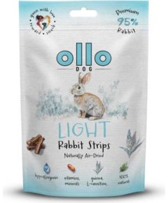 OLLO Air-Dried Light Rabbit strips - dog treat - 80g