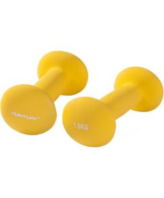 Tunturi Neoprēna hanteles, 1.5kg, Dzeltenas, Pāris