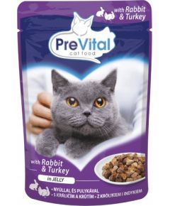 PREVITAL Turkey and rabbit in jelly - wet cat food - 100g