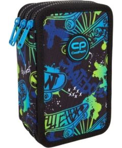 Triple decker pencil case with equipment CoolPack Jumper 3 SKATE NIGHT